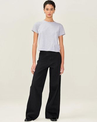 Omnes Womens Connie Wide Jean in Black - Size: 20