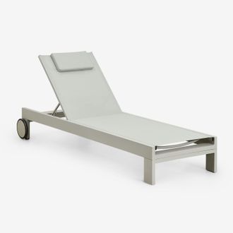 Sklum Sklum - Tumbona Reclinable En Aluminio Con Coj&iacute;n Akelia