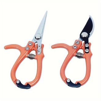OEM Tijeras De Peine Peque&ntilde;as, Tijeras De Jardiner&iacute;a Y Tijeras Para Frutas Con Mango Curvo De Acero De Alto Carbono - Crezuo