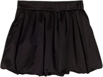 Plan C Balloon Mini Rok - Dames - Korte rokken - Zwart - XS - Katoen - Rokken