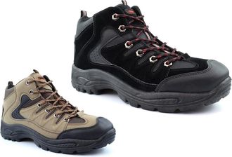Generic Mens Comfort Boots Size 6 Boys Boot Size 12 Walking Boots Mens Walking Boot Lace Up Extra Large Sizes Extra Large Comfort Sizes 6-13 Black/Khaki 13 UK
