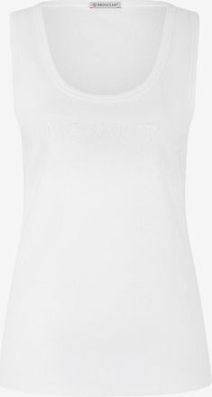 Moncler Rippstrick-Tanktop mit Logostickerei