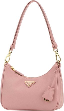 Prada Womens Pink Leather Mini Prada Re-Edition Shoulder Bag Pesco1 Borse A Mano