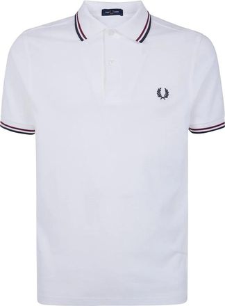 Fred Perry M3600 Twin Tipped Poloshirt - Heren - Polos - Wit - M - Katoen - Tops