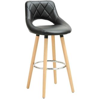 Woltu Woltu - Breakfast Kitchen Counter bar stools chairs Wood Legs barstools High stools Black