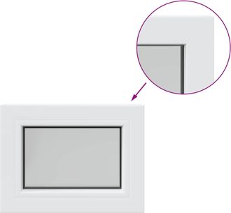 vidaXL Ventana De S&oacute;tano Risor 35 X 30 Cm Pvc Y Vidrio Vidaxl