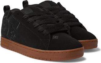 DC Sneaker DC SHOES Court Graffik, Herren, Gr. 12,5(46,5), schwarz, Obermaterial: Leder (Kuh) / Futter: Textil / Aussensohle: Gummi, Schuhe Sneaker
