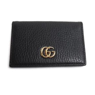 Gucci Pre-owned GG Marmont Lederen Kaarthouder - Heren - Pre-owned - Zwart - Maat: ONE Size Leer