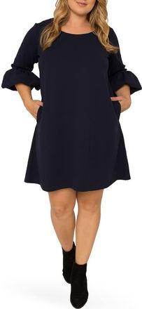 Standards & Practices Stella Crepe Knit Dress in Navy at Nordstrom, Size 1X