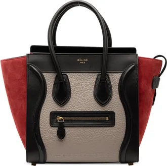 Celine Tweedekans Micro Tricolor Leren Bagagetas