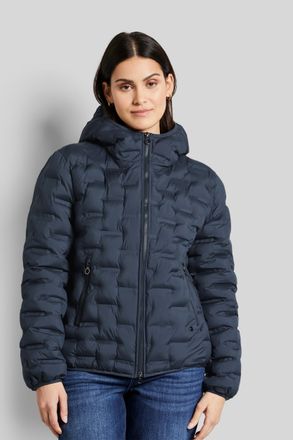 Bugatti Blouson BUGATTI, Damen, Gr. 40, blau (marine), 100% Polyester, unifarben, regular fit, normaler Saum, Jacken Blouson, im Regular Fit