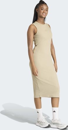 adidas Shirtkleid ADIDAS SPORTSWEAR ALL SZN RIB, Damen, Gr. XXL, N-Gr, wonder cargo, Obermaterial: 48% Baumwolle, 43% Polyamid, 9% Elasthan, Kleider Shirtkle