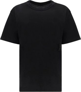 Alexander Wang T-shirt met korte mouwen - Dames - T-shirts - Zwart - M - Katoen - Tops