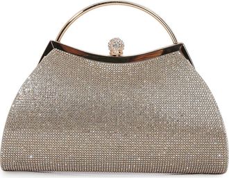 Berness Rhinestone Top Handle Bag in Gold at Nordstrom Rack