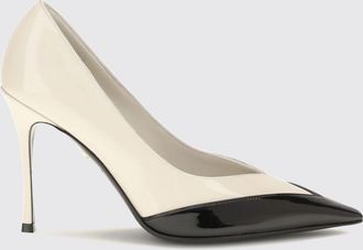 Ferragamo D&eacute;collet&eacute; bicolore in pelle di vitello con tacco a spillo e punta a mandorla