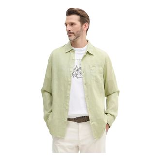 Guess Camisa de Lino Napa - Shirts - Hombre - Verde - S