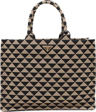 Prada Pre-owned Prada Large Triangolo Jacquard Symbole Tote Ladies 8NJICVIFP7N9CT0E
