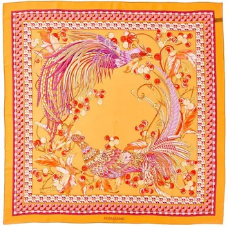 Ferragamo Animal Print Silk Scarf