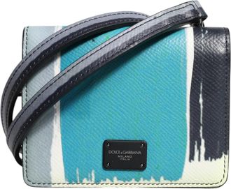 Dolce & Gabbana Multicolor Leather DG Logo Bifold Card Holder Mens Wallet (Pre-Owned)