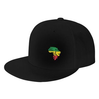 Generic Baseball Cap Reggae Rasta Lion Sports Hat Unisex Dad Hat Daily Sandwich Cap for Golf Tennis Sports