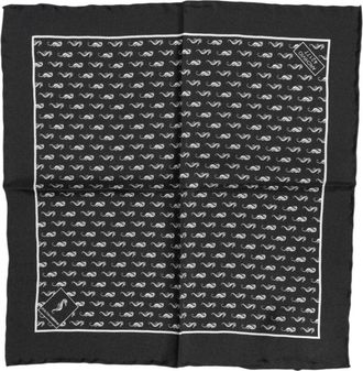 Dolce & Gabbana Zwarte Zeepaard Zijden Sjaal - Heren - Zijden sjaals - Zwart - ONE Size - Accessoires