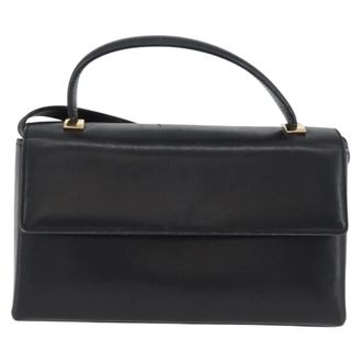 Ferragamo Vintage Leather Black Leather Handbag (Pre-Owned)