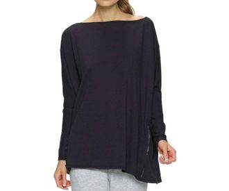 Felina Womens City Terry Poncho In Black