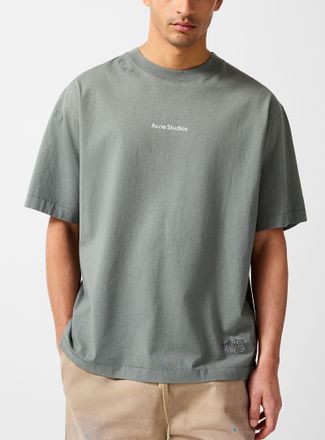 Acne Studios Mens Mended logo T-shirt Unisex
