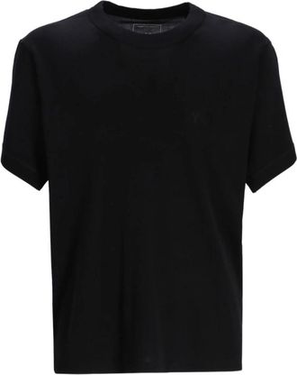 Yohji Yamamoto Slim Short Sleeve Tee - Heren - T-shirts - Zwart - S - Katoen - Tops
