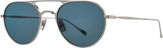 Garrett Leight BENNY J SUN BBSV/SFPSP Mens Sunglasses Silver Size 51