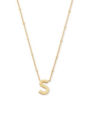 Kendra Scott Womens Letter S Pendant Necklace In Gold Metal