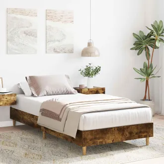 vidaXL Vidaxl Struttura Del Letto Rovere Fumo Legno Ingegnerizzato