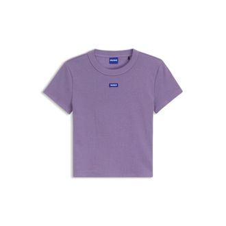 HUGO BOSS Logo-badge slim-fit T-shirt in stretch cotton