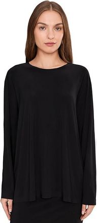 Norma Kamali Oversized Long Sleeve Top Womens Clothing Black : 2XS (Womens 0), Elastane/Polyester