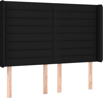 vidaXL Cabecero Con Orejas De Tela Negro 147x16x118/128 Cm Vidaxl