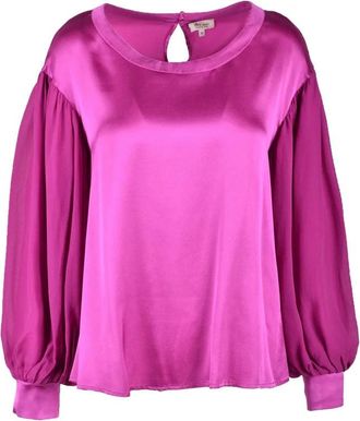 Her Shirt Silk Blouse - Fuchsia
