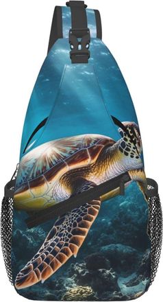 Generic Sea Turtle Cross Body Bag Trendy Sling Bag Adjustable Crossbody Bags For Runner Workout Camping