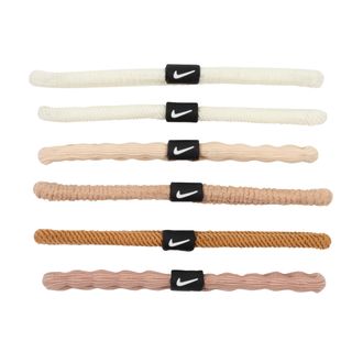 Nike Unisex Flex Hair Ties (6 Pack) in Brown | N1009194-202