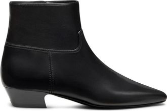 Stuart Weitzman Stassi Zip Bootie - Dames - Cowboylaarzen - Zwart - 40 EU - Leer - Schoenen