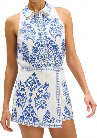 Allison Solenne Tank Top In Porcelain Print