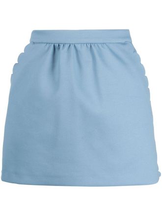 Red Valentino scallop edge skort - women - Cotton/Polyamide/Polyester/Spandex/Elastane - 40 - Blue