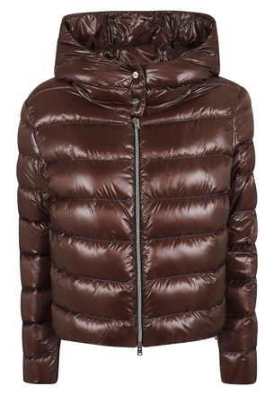 Herno Short Ultralight Down Jacket With Glossy Finish And Quilted Design