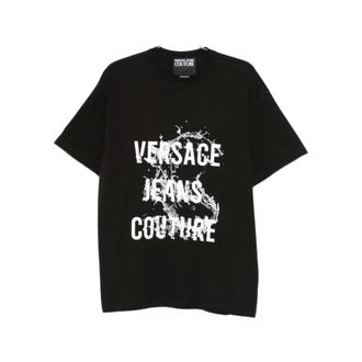 Versace Jeans Couture T-Shirts, male, Black, Size: XL Logo T-shirt