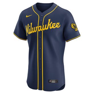 Nike Milwaukee Brewers Nike Mens Dri-FIT ADV MLB Elite Jersey in Blue | 9B10MZA2MZB-JSG