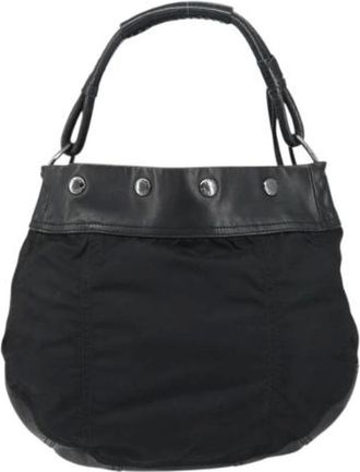 Prada Pre-owned Shoulder Bags, female, Black, Size: ONE SIZE Pre-owned Nylon Shoulder Bag