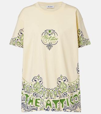 The Attico Bandana oversized cotton jersey T-shirt