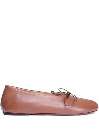 Mars&egrave;ll lace-up flats - women - CALFSKIN/Calf Leather/Calf Leather - 39 - Brown