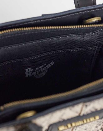 Dr. Martens Borsa shopping formato XS con stampa pitonata-Multi