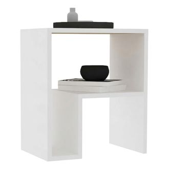 Dmora Mesa De Centro Vocca, Un Espacio, Forma Rectangular, Tablero De Madera Nobilitada, 45x30x52h Cm Blanco