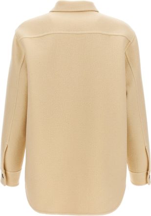 Jil Sander Mens Beige Virgin Wool Coat Clothing